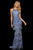 Sherri Hill - 52946 Halter Neck Long Beaded Dress In Blue