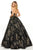 Sherri Hill - 52952 Sweetheart Long A-line Printed Dress In Black and Gold