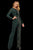 Sherri Hill - 52966 Asymmetrical Neckline Beaded Jumpsuit In Black and Green