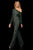 Sherri Hill - 52966 Asymmetrical Neckline Beaded Jumpsuit In Black and Green