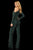 Sherri Hill - 52966 Asymmetrical Neckline Beaded Jumpsuit In Black and Green
