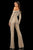 Sherri Hill - 52966 Asymmetrical Neckline Beaded Jumpsuit In Neutral and Silver