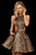 Sherri Hill - 52968 Animal Printed Short Dress In Brown and Black