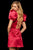 Sherri Hill - 52979 Puffed Sleeves Short Dress In Red
