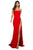 Sherri Hill - 52987 Strapless Beaded Sheath Dress With High Slit In Red