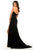 Sherri Hill - 52988 Strapless Beaded Velvet Sheath Dress In Black