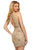 Sherri Hill - 53017 Fully Beaded High Halter Short Sheath Dress In Neutral and Silver