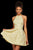 Sherri Hill - 53022 Short Halter Floral Print A-line Dress In Yellow and Print