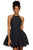 Sherri Hill - 53025 Halter A-line Short Dress In Black