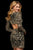 Sherri Hill - 53038 V-Neck Beaded Short Dress In Black and Gold