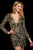Sherri Hill - 53038 V-Neck Beaded Short Dress In Black and Gold