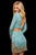Sherri Hill - 53059 Two Piece Beaded Long Sleeve Short Dress In Blue and Gold