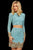 Sherri Hill - 53059 Two Piece Beaded Long Sleeve Short Dress In Blue and Gold