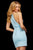 Sherri Hill - 53069 Sleeveless, Halter Neck Short Scuba Dress In Blue