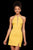 Sherri Hill - 53069 Sleeveless, Halter Neck Short Scuba Dress In Yellow