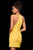 Sherri Hill - 53069 Sleeveless, Halter Neck Short Scuba Dress In Yellow