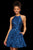 Sherri Hill - 53070 Halter Neck Short Dress In Blue