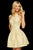Sherri Hill - 53072 Short Sleeveless Halter Neck A-line Dress In Yellow