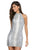 Sherri Hill - 53092 Halter Beaded Short Dress In Silver