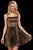 Sherri Hill - 53112 Square Neck Short Dress In Black and Brown