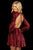 Sherri Hill - 53115 Beaded Long Sleeve Short A-line Dress In Red