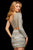 Sherri Hill - 53117 Asymmetric Beaded Short Dress In Silver