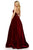 Sherri Hill - 53138 Sleeveless Deep V-neck Velvet A-line Dress In Red