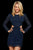 Sherri Hill - 53147 Fully Beaded Bateau Short Sheath Dress In Blue