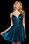 Sherri Hill - 53158 Shiny Short Dress In Blue