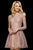 Sherri Hill - 53163 Embroidered Long Sleeve Short A-line Dress In Pink
