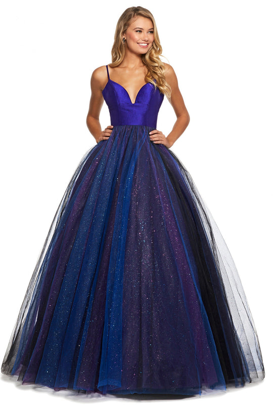 Sherri Hill - 53174 Long A-line Dress In Blue