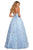 Sherri Hill - 53177 Embellished Deep V-neck Mikado Ballgown In Blue