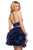 Sherri Hill - 53178 Short Ruffled Lace Skirt Dress In Blue