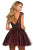 Sherri Hill - 53206 Cap Sleeves Short Dress In Red and Black