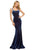 Sherri Hill - 53222 Square Neck Long Dress In Blue