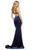 Sherri Hill - 53222 Square Neck Long Dress In Blue