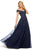 Sherri Hill - 53251 Beaded Lace Appliqued Off Shoulder Dress In Blue