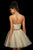Sherri Hill - 53254 Short Beaded Jacquard Tulle A-line Dress In Gold