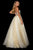 Sherri Hill - 53256 Straight Across A-line Gown In White and Gold