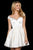 Sherri Hill - 53260 Cap Sleeves Short Dress In White
