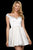Sherri Hill - 53260 Cap Sleeves Short Dress In White