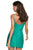 Sherri Hill - 53266 Short Beaded Deep V-neck Jersey Sheath Dress In Green