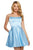 Sherri Hill - 53267 Sleek Scoop A Line Short Dress In Blue