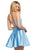 Sherri Hill - 53267 Sleek Scoop A Line Short Dress In Blue