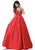 Sherri Hill - 51611 Off Shoulder Cap Sleeve Beaded Dress In Red