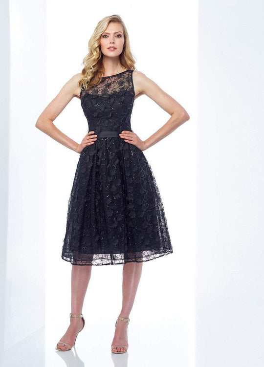 Social Occasions by Mon Cheri - 118870 Sleeveless Tulle Dress In Black