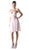 Cinderella Divine - 1009 Beaded V-neck Chiffon A-line Dress In Pink