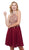 Ornate Lace Cutout Bodice Halter Dress