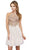 Ornate Lace Cutout Bodice Halter Dress