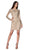 Cinderella Divine - J776 Bead Embellished Jewel Cocktail Dress In Gold